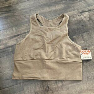 NWT Free People Movement Every Single Time Bra Neutral Tan Sz XS/S